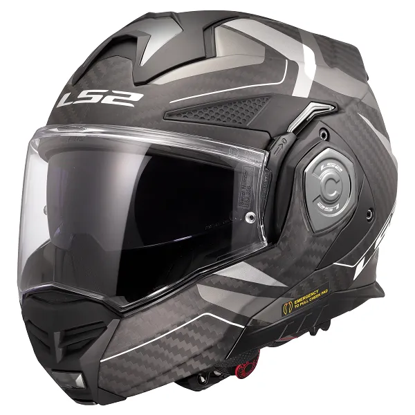 LS2 FF901 Advant X Carbon Horizon matt-silver grey Seitenansicht